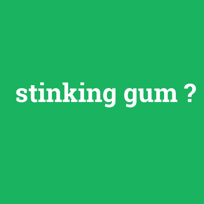 stinking gum, stinking gum nedir ,stinking gum ne demek