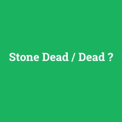 Stone Dead / Dead foto galeri