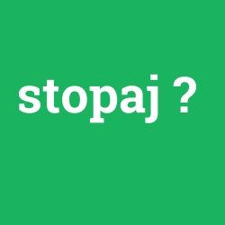 stopaj
