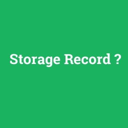 Storage Record