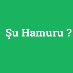 Şu Hamuru