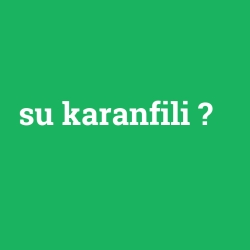 su karanfili