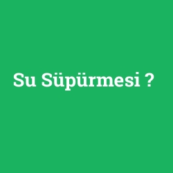 Su Süpürmesi