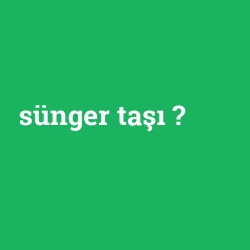 sünger taşı