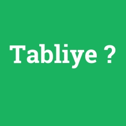 Tabliye