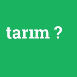 tarım