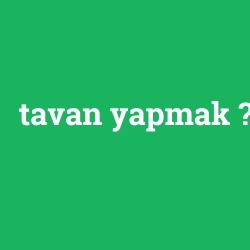 tavan yapmak