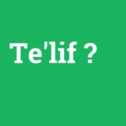 Te'lif