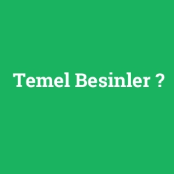 Temel Besinler