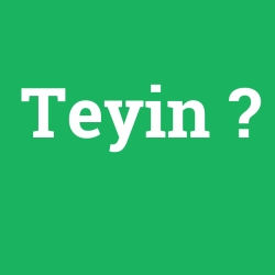 Teyin
