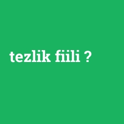 tezlik fiili
