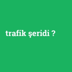 trafik şeridi