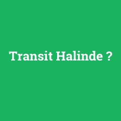 Transit Halinde foto galeri