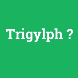 Trigylph foto galeri