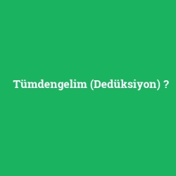 Tümdengelim (Dedüksiyon) foto galeri
