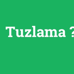 Tuzlama foto galeri