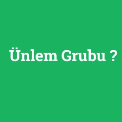 Ünlem Grubu