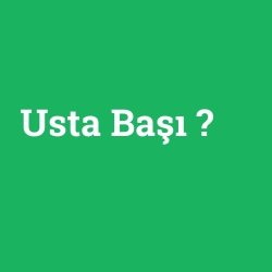 Usta Başı
