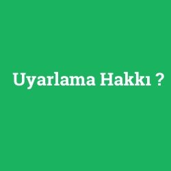 Uyarlama Hakkı