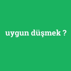 uygun düşmek