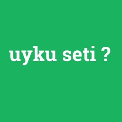 uyku seti