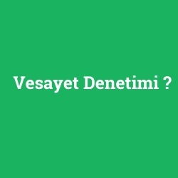 Vesayet Denetimi
