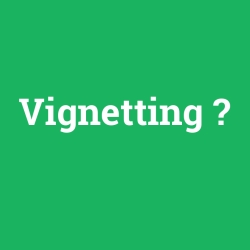 Vignetting foto galeri
