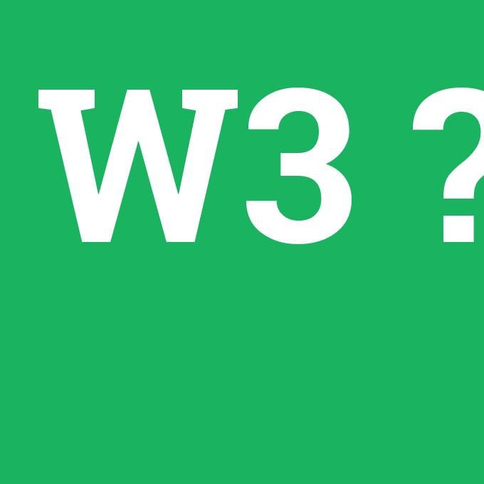 W3, W3 nedir ,W3 ne demek