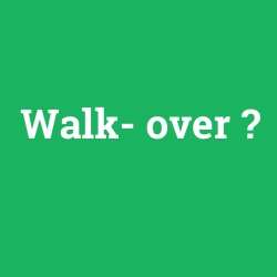 Walk- over foto galeri