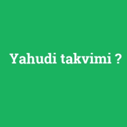 Yahudi takvimi
