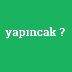yapıncak
