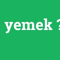 yemek
