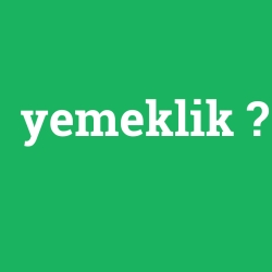 yemeklik