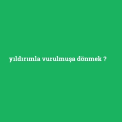 yıldırımla vurulmuşa dönmek