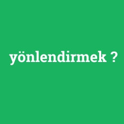 yönlendirmek