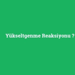 Yükseltgenme Reaksiyonu