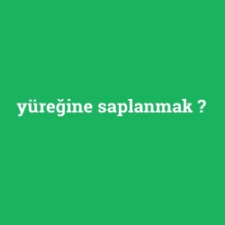 yüreğine saplanmak